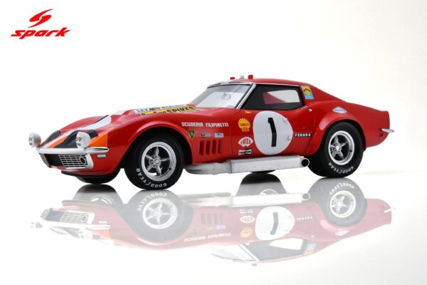 Spark 1:18 Chevrolet Corvette C3 No.1 24h Le Mans 1969 H.Greder, R.Wisell (18S853) - Resin Model 10 Spark 1:18 Corvette C3 No.1 Le Mans 1969 (18S853) Diecast Model - Image 11