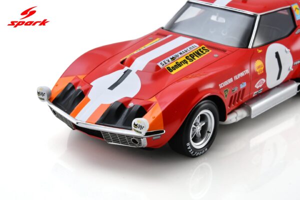 Spark 1:18 Chevrolet Corvette C3 No.1 24h Le Mans 1969 H.Greder, R.Wisell (18S853) - Resin Model 13 Spark 1:18 Corvette C3 No.1 Le Mans 1969 (18S853) Diecast Model - Image 4