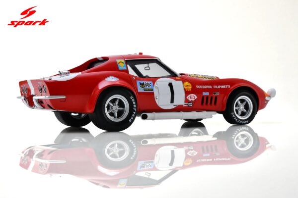 Spark 1:18 Chevrolet Corvette C3 No.1 24h Le Mans 1969 H.Greder, R.Wisell (18S853) - Resin Model 11 Spark 1:18 Corvette C3 No.1 Le Mans 1969 (18S853) Diecast Model - Image 7
