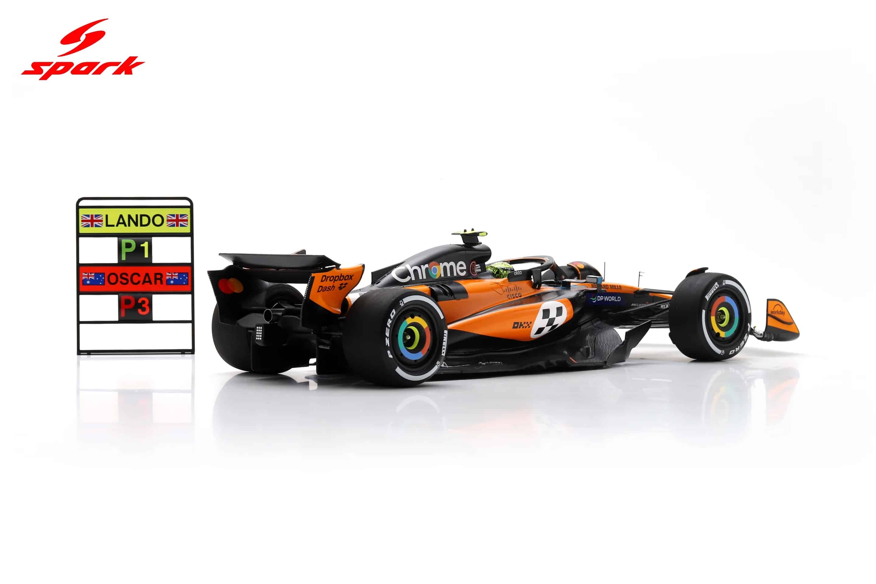 Spark 1:18 McLaren MCL39 No.4 Lando Norris Winner Monaco GP 2025 with Pitboard (18S1011) Resin Model 3 Spark 1:18 McLaren MCL39 No.4 Lando Norris Winner Monaco GP 2025 (18S1011) Resin Model - Image 3