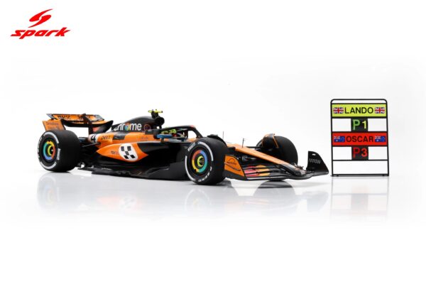 Spark 1:18 McLaren MCL39 No.4 Lando Norris Winner Monaco GP 2025 with Pitboard (18S1011) Resin Model 17 Spark 1:18 McLaren MCL39 No.4 Lando Norris Winner Monaco GP 2025 (18S1011) Resin Model - Image 6
