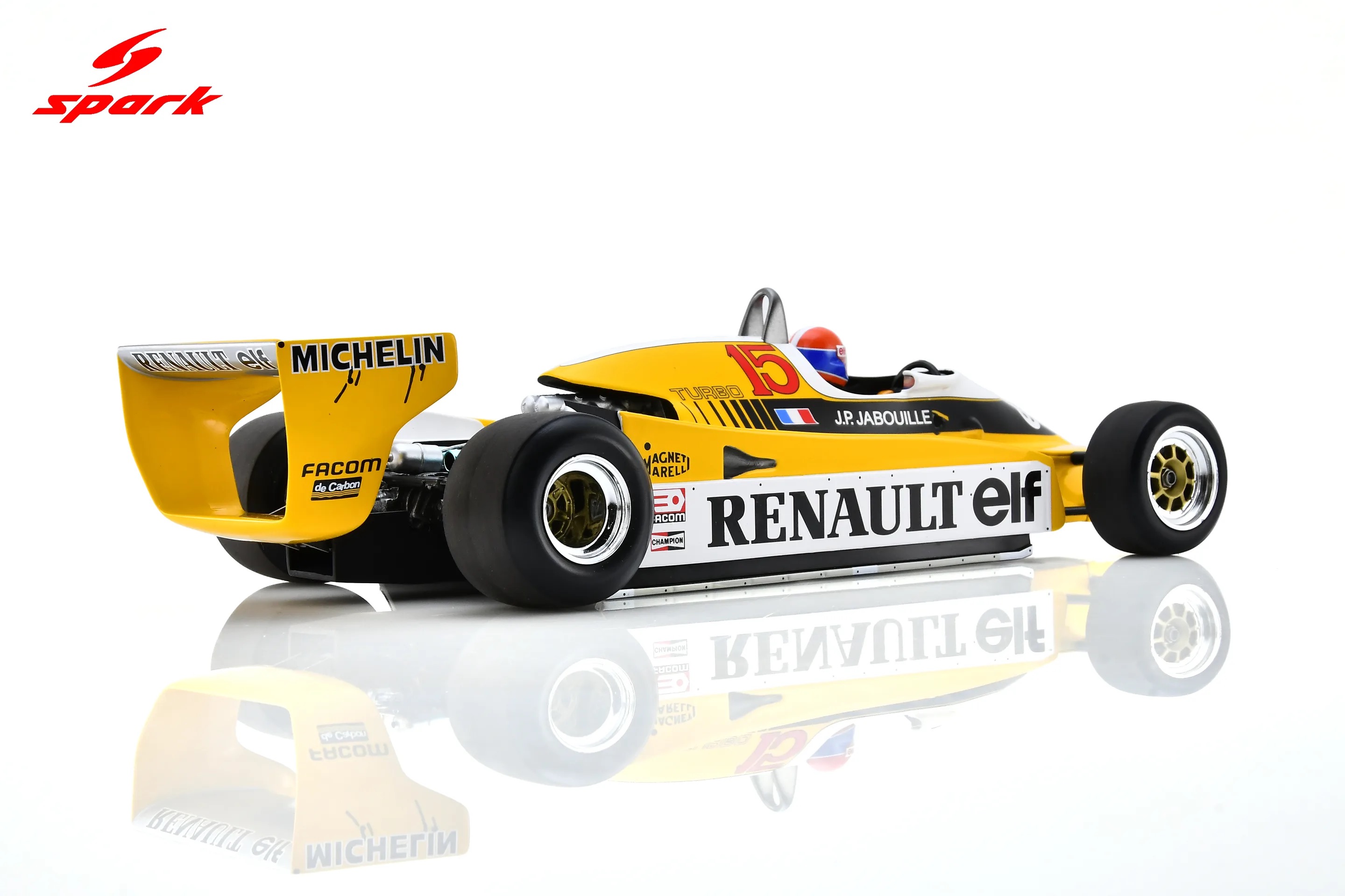 Spark 1:18 Renault RE20 No.15 Jean-Pierre Jabouille Winner Austrian GP 1980 (18S447) - Resin Model 3 Spark 1:18 Renault RE20 No.15 Winner Austrian GP 1980 Jean-Pierre Jabouille (18S447) Diecast Model - Image 2