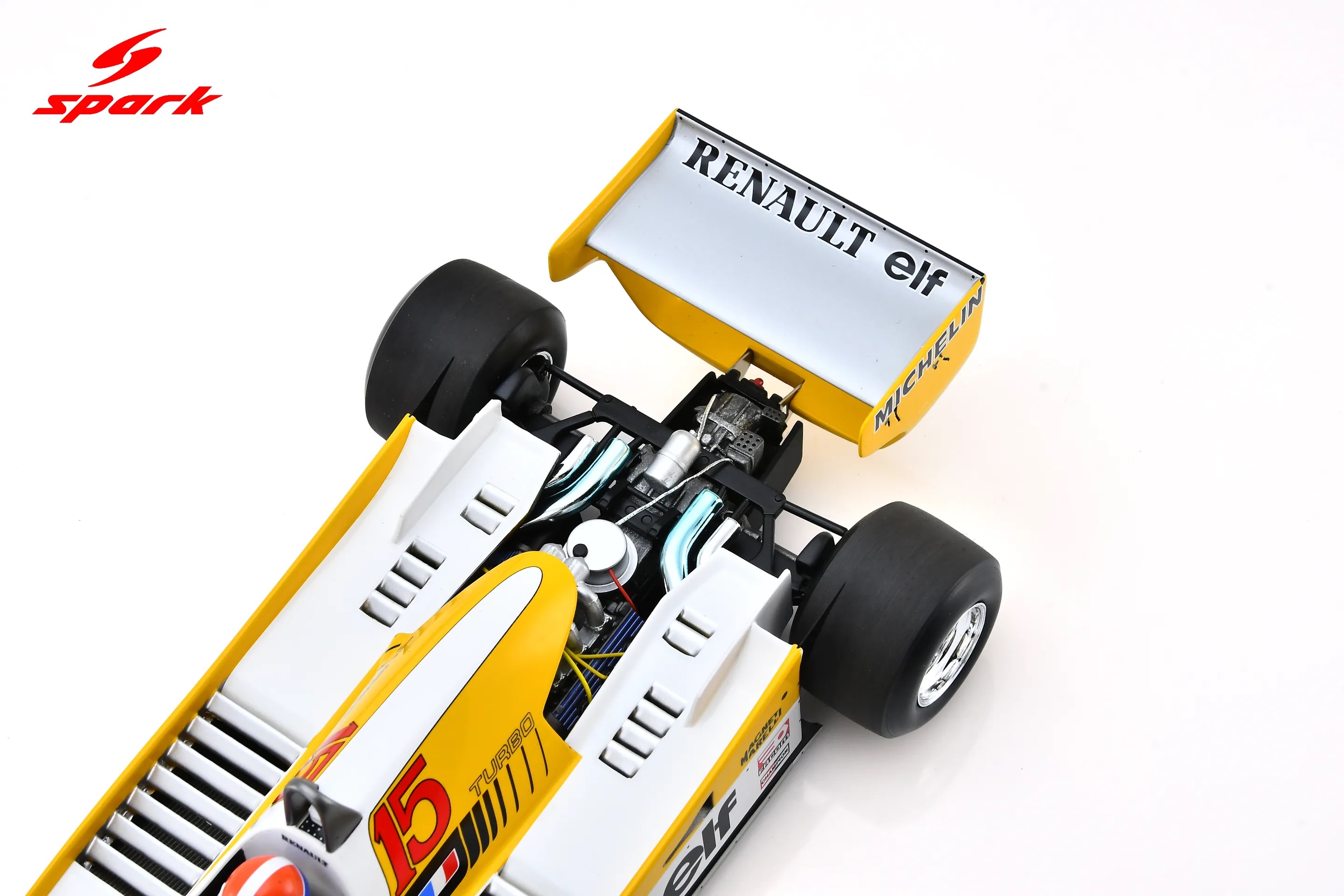Spark 1:18 Renault RE20 No.15 Jean-Pierre Jabouille Winner Austrian GP 1980 (18S447) - Resin Model 7 Spark 1:18 Renault RE20 No.15 Winner Austrian GP 1980 Jean-Pierre Jabouille (18S447) Diecast Model - Image 7