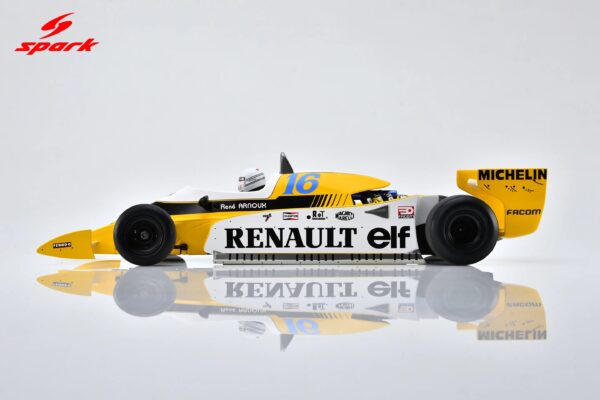 Spark 1:18 Renault RS12 No.16 René Arnoux 3rd French GP 1979 (18S445) Resin Model 12 Spark 1:18 Renault RS12 No.16 3rd French GP 1979 Rene Arnoux (18S445) Diecast Model - Image 4