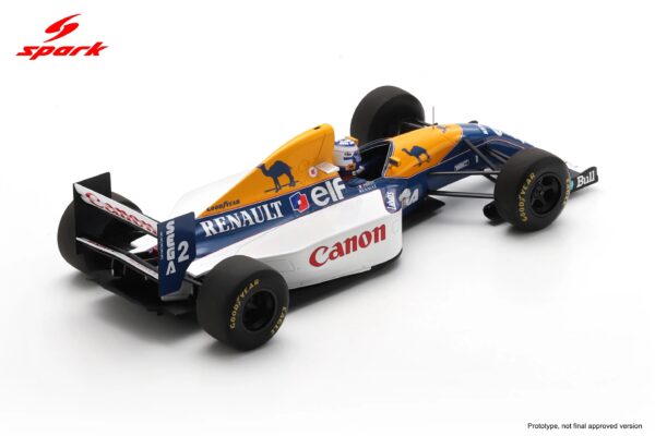 Spark 1:18 Williams FW15C No.2 Alain Prost Winner British GP 1993 (18S733) Diecast Model - Image 3