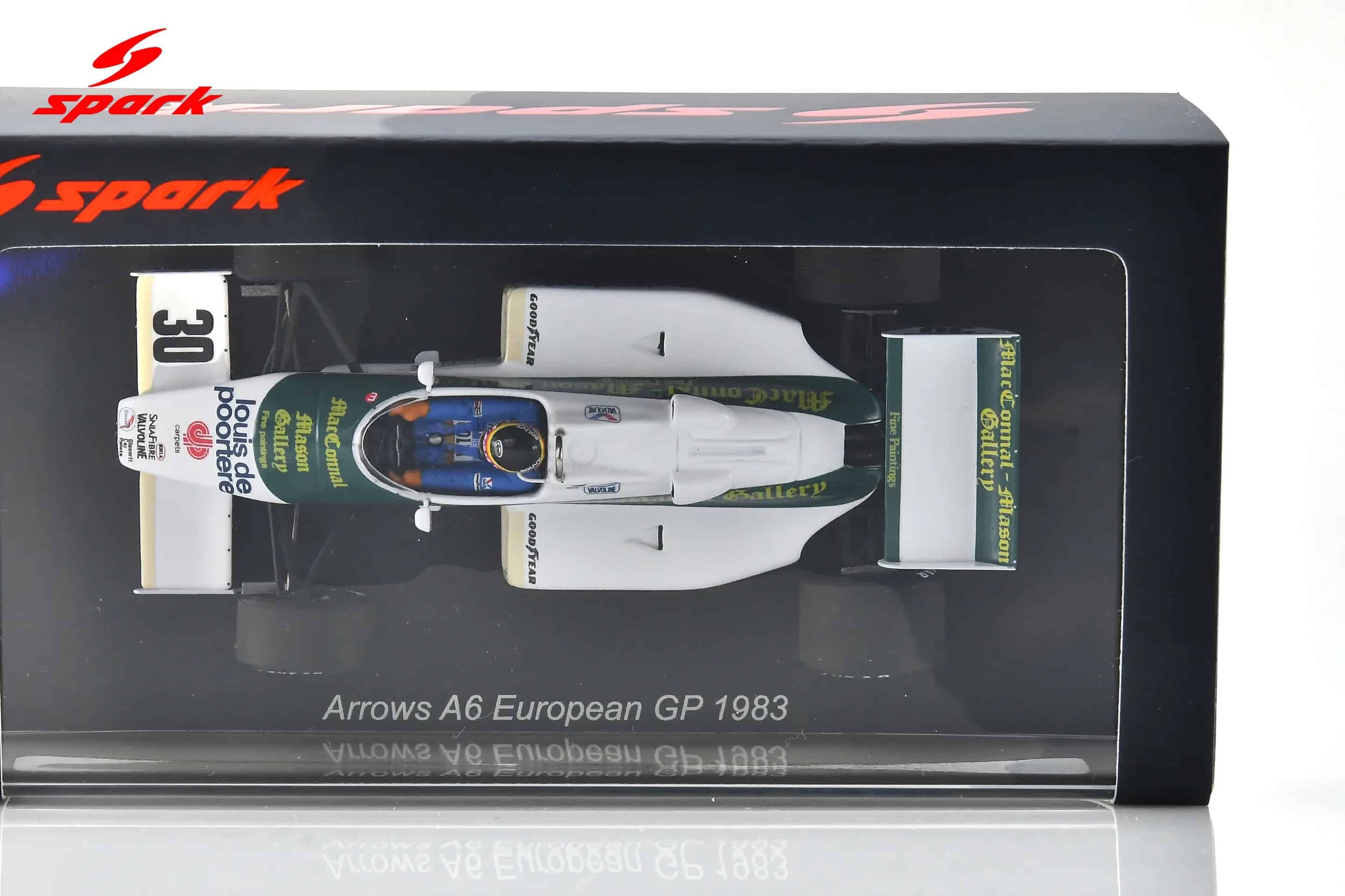 Spark 1:43 Arrows A6 No.29 Canadian GP 1983 Marc Surer (S5798) - Resin Model 6 Spark 1:43 Arrows A6 No.30 European GP 1983 Thierry Boutsen (S5798) Diecast Model - Image 5