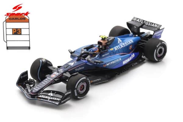 Spark 1:43 Atlassian Williams FW47 No.55 Carlos Sainz 3rd Qatar GP 2025 (S9683) Resin Model