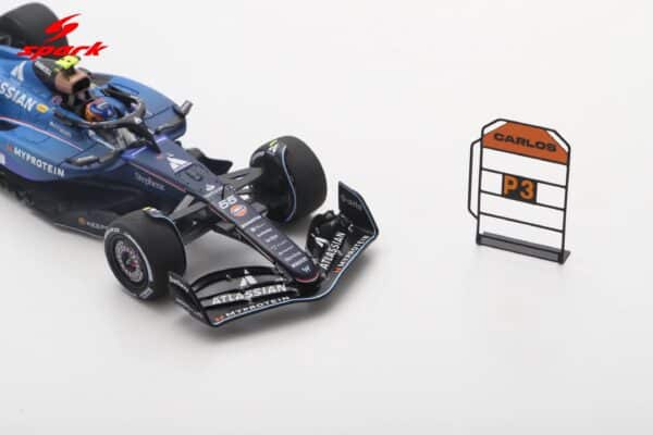 Spark 1:43 Atlassian Williams FW47 No.55 Carlos Sainz 3rd Qatar GP 2025 (S9683) Resin Model 21 Spark 1:43 Atlassian Williams FW47 No.55 Carlos Sainz 3rd Qatar GP 2025 (S9683) Resin Model