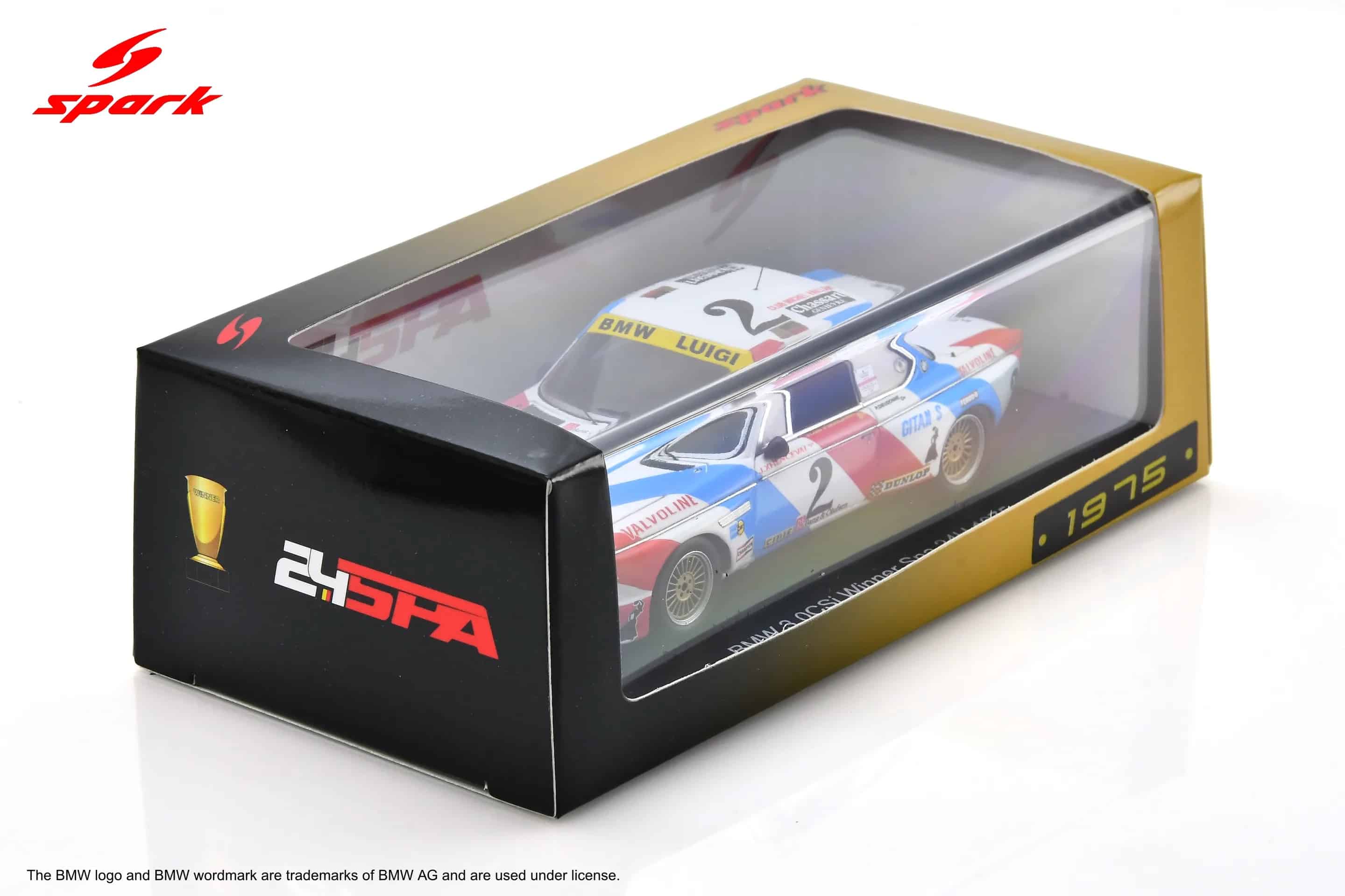 Spark 1:43 BMW 3.0CSi No.2 Jean Xhenceval, Hugues de Fierlant Winner Spa 24H 1975 (43SPA1975) - Resin Model 2 Spark 1:43 BMW 3.0 CSi No.2 Winner 24H Spa 1975 (43SPA1975) Diecast Model - Image 12