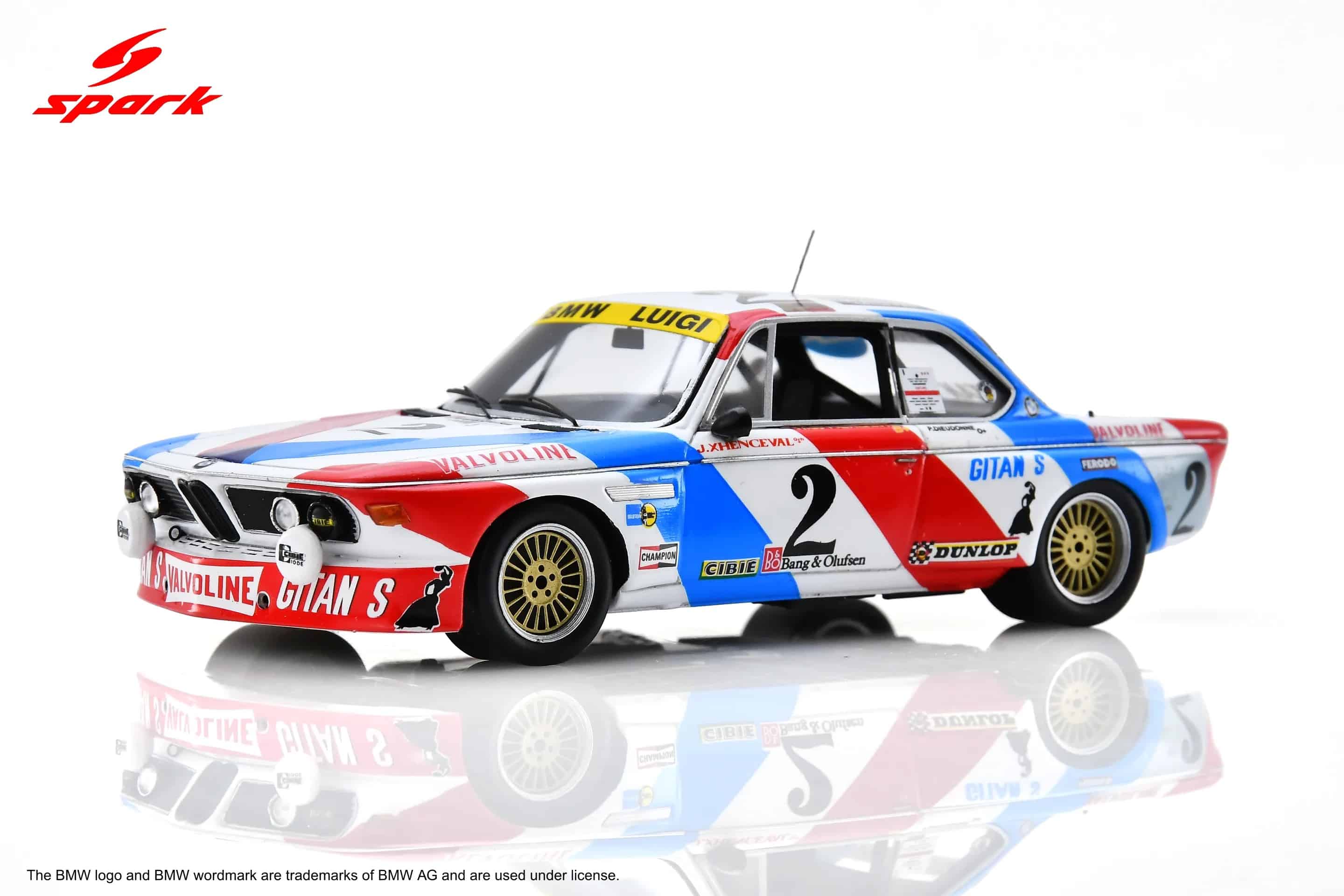 Spark 1:43 BMW 3.0CSi No.2 Jean Xhenceval, Hugues de Fierlant Winner Spa 24H 1975 (43SPA1975) - Resin Model 4 Spark 1:43 BMW 3.0 CSi No.2 Winner 24H Spa 1975 (43SPA1975) Diecast Model - Image 4