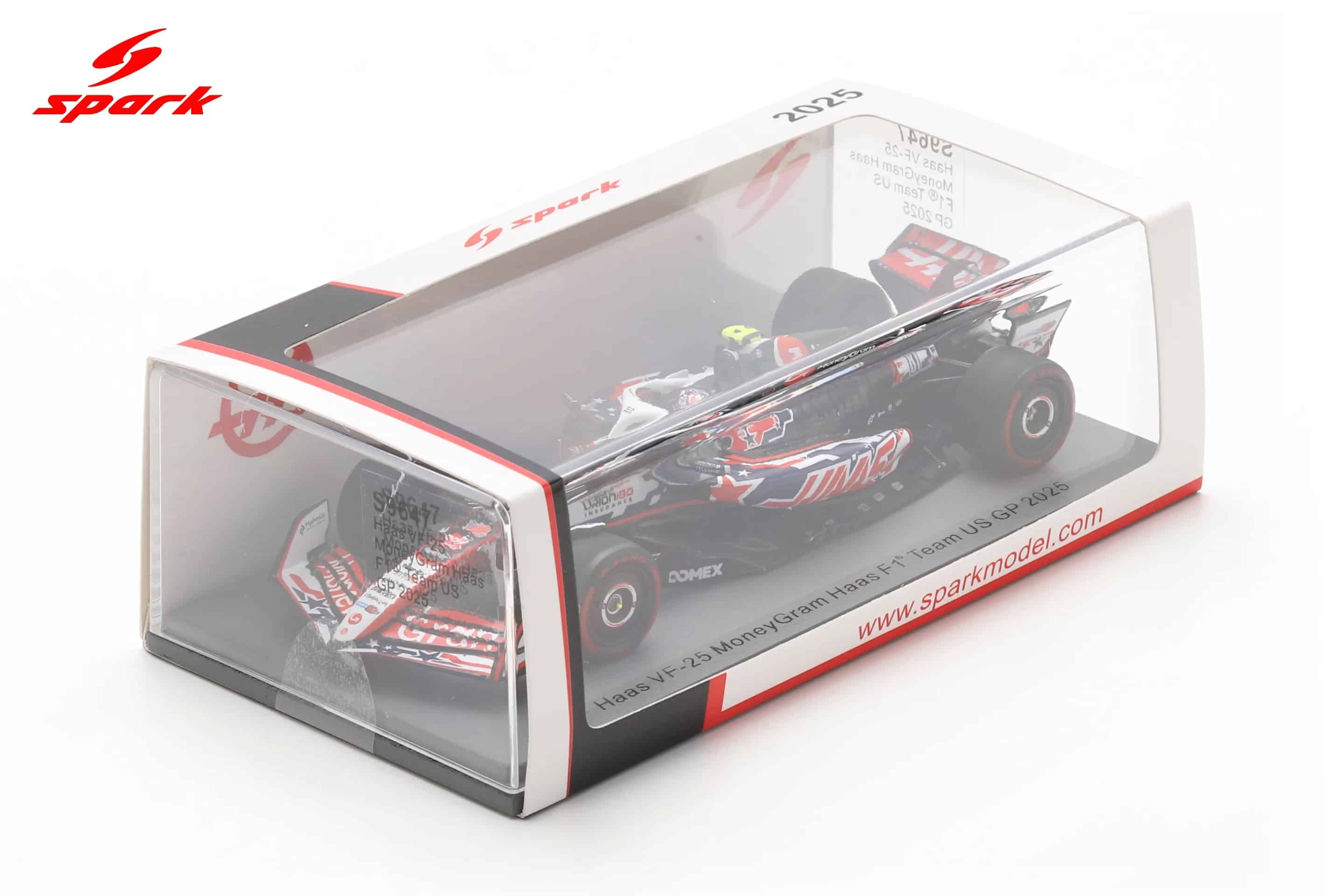 Spark 1:43 Haas VF-25 No.87 US GP 2025 MoneyGram Haas F1 Team Oliver Bearman (S9647) Resin Model 3 Spark 1:43 Haas VF-25 No.87 US GP 2025 MoneyGram Haas F1 Team Oliver Bearman (S9647) Resin Model