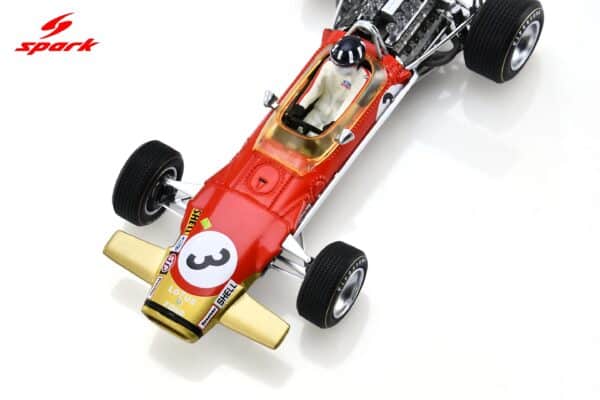 Spark 1:43 Lotus 49B No.3 Dutch GP 1968 Mario Andretti (S6369) - Resin Model 22 Spark 1:43 Lotus 49B No.3 2nd German GP 1968 Graham Hill (S6369) Diecast Model - Image 3