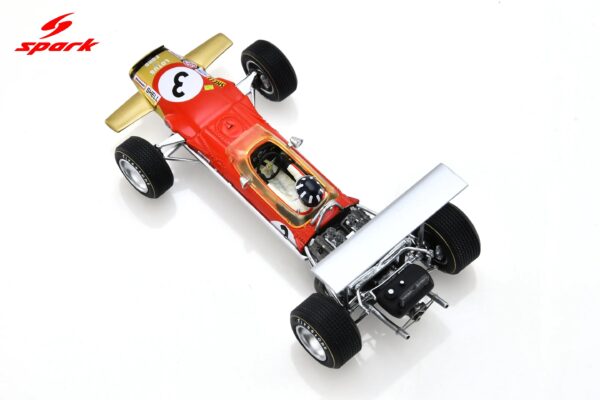 Spark 1:43 Lotus 49B No.3 Dutch GP 1968 Mario Andretti (S6369) - Resin Model 23 Spark 1:43 Lotus 49B No.3 2nd German GP 1968 Graham Hill (S6369) Diecast Model - Image 5