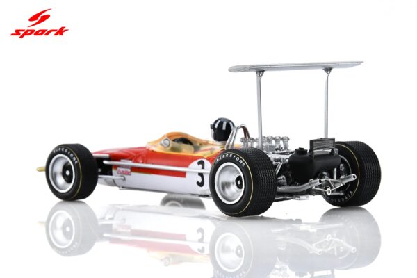 Spark 1:43 Lotus 49B No.3 Dutch GP 1968 Mario Andretti (S6369) - Resin Model 21 Spark 1:43 Lotus 49B No.3 2nd German GP 1968 Graham Hill (S6369) Diecast Model - Image 7