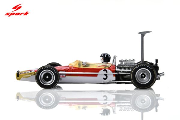 Spark 1:43 Lotus 49B No.3 Dutch GP 1968 Mario Andretti (S6369) - Resin Model 19 Spark 1:43 Lotus 49B No.3 2nd German GP 1968 Graham Hill (S6369) Diecast Model - Image 9