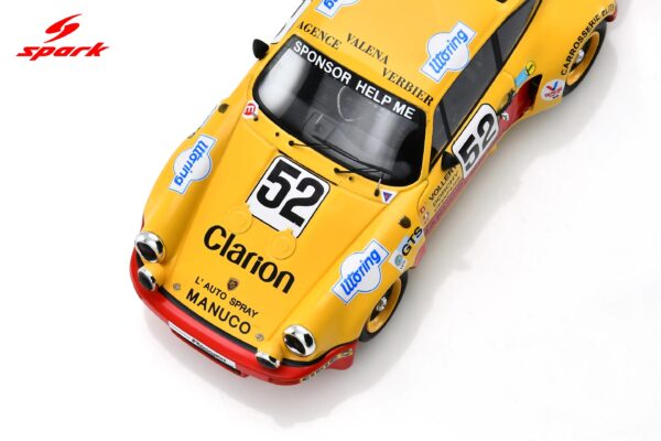 Spark 1:43 Porsche Carrera RSR 3.0 No.52 Walter Vollery, Robert Dorchy, Eddy Chapuis Le Mans 24H 1975 (S9802) - Resin Model 16 Spark 1:43 Porsche 911 Carrera RSR 3.0 No.52 Le Mans 24H 1975 (S9802) Diecast Model - Image 12