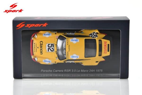 Spark 1:43 Porsche Carrera RSR 3.0 No.52 Walter Vollery, Robert Dorchy, Eddy Chapuis Le Mans 24H 1975 (S9802) - Resin Model 14 Spark 1:43 Porsche 911 Carrera RSR 3.0 No.52 Le Mans 24H 1975 (S9802) Diecast Model - Image 7