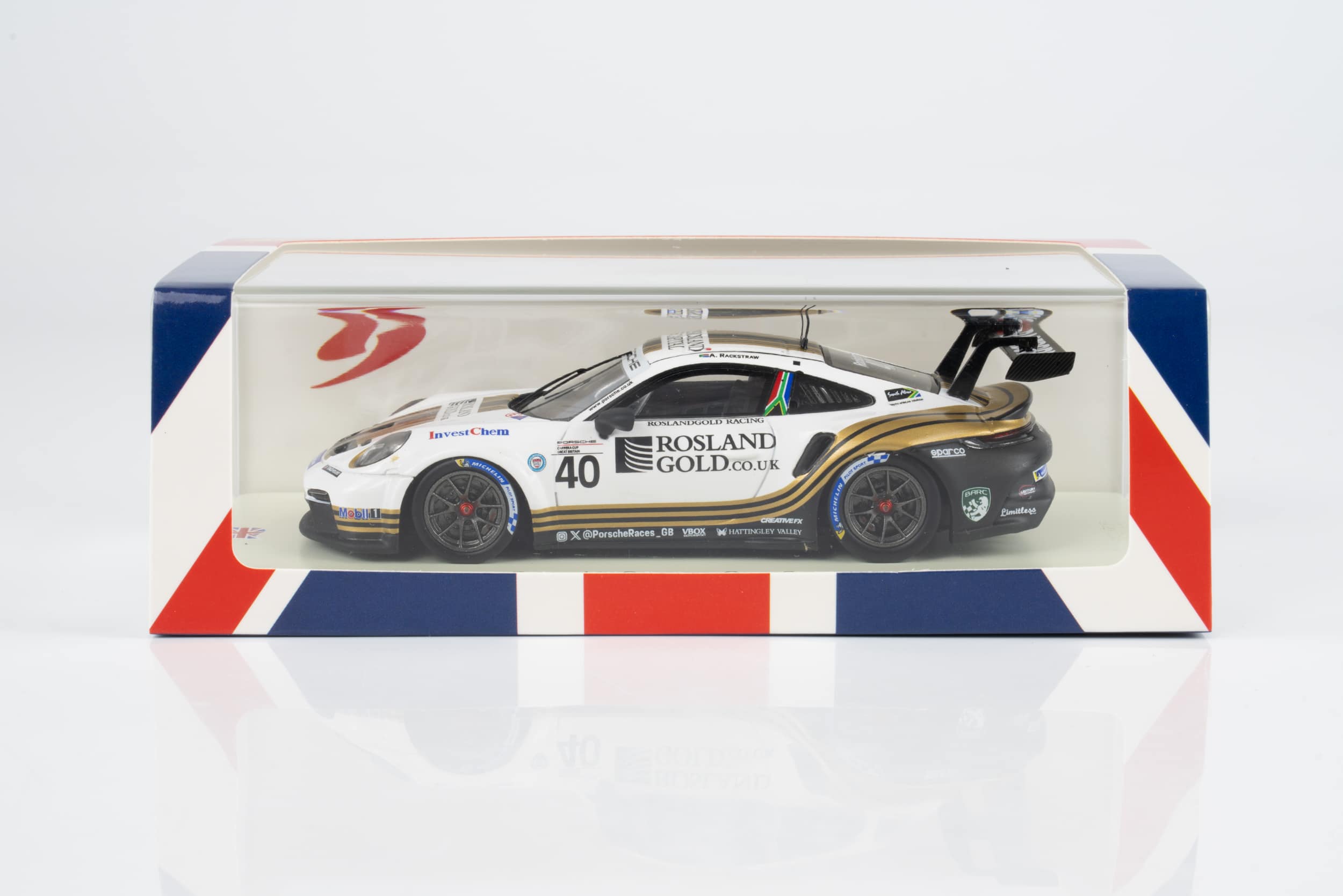 Spark 1:43 Porsche 911 GT3 Cup No.40 Andrew Rackstraw Porsche Carrera Cup Great Britain Champion 2025 (UK040) Limited Edition Resin Model 3 Spark 1:43 Porsche 911 GT3 Cup No.40 Andrew Rackstraw Porsche Carrera Cup Great Britain Champion 2025 (UK040) Limited Edition Resin Model