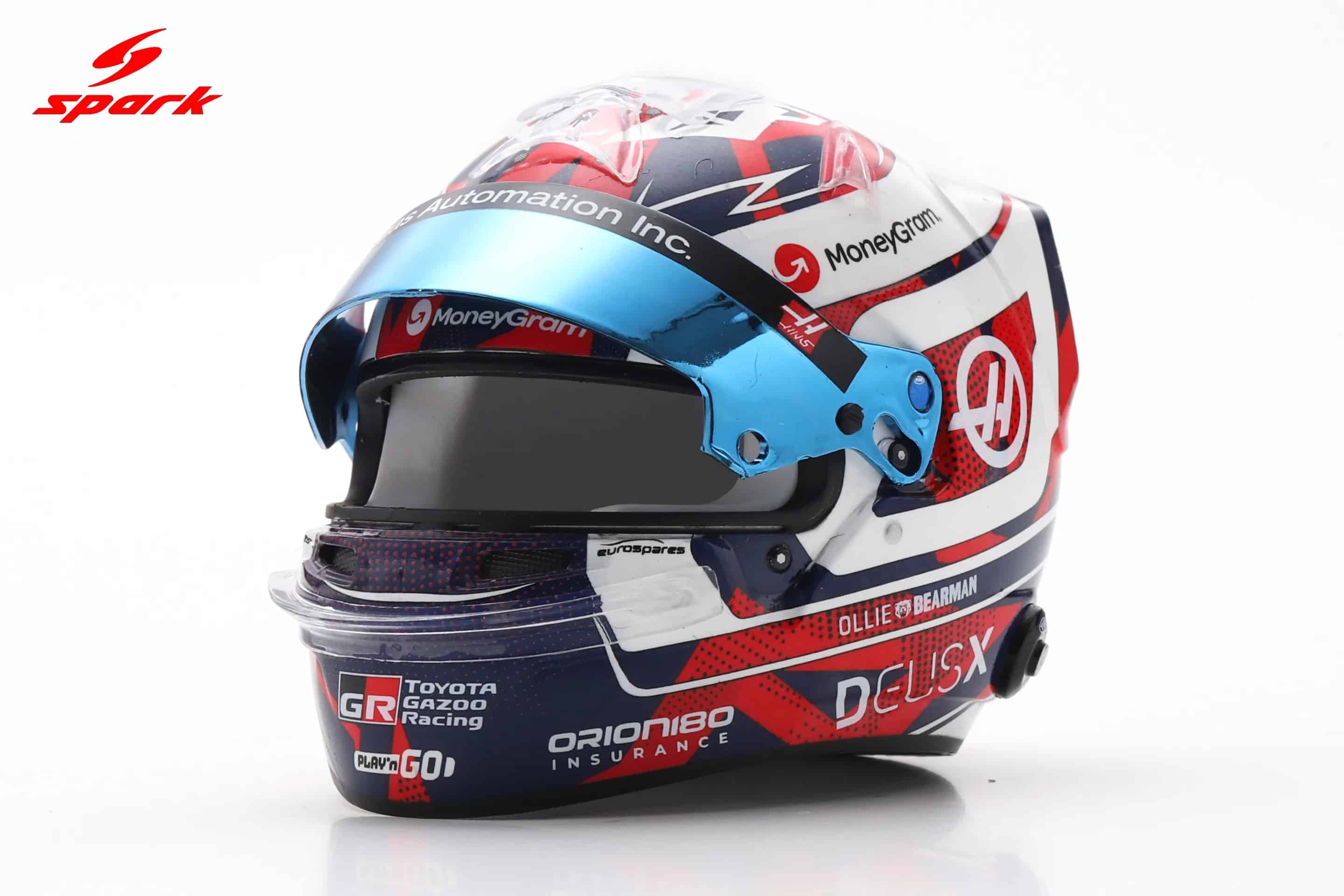 Spark 1:5 Ollie Bearman British GP 2025 Helmet Replica (5HF221) 13 Spark 1:5 Ollie Bearman British GP 2025 Helmet Replica (5HF221)