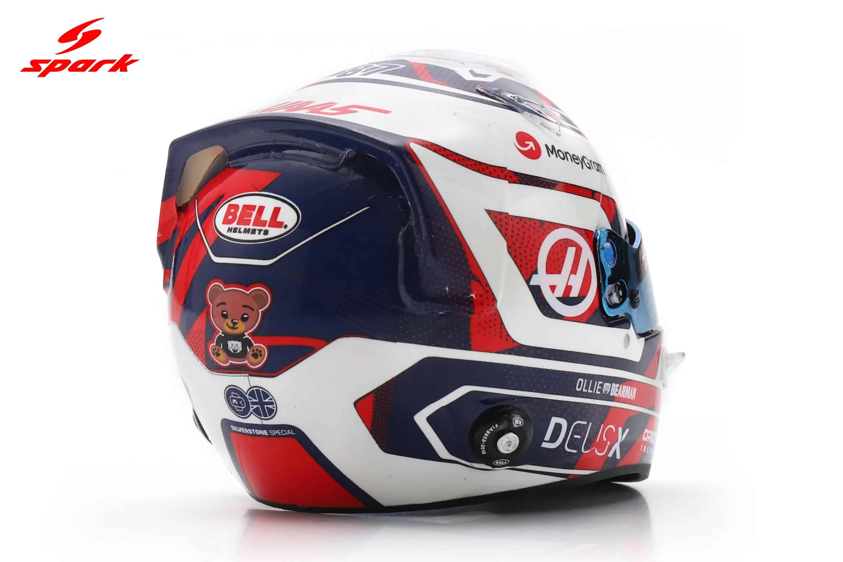 Spark 1:5 Ollie Bearman British GP 2025 Helmet Replica (5HF221) 2 Spark 1:5 Ollie Bearman British GP 2025 Helmet Replica (5HF221)