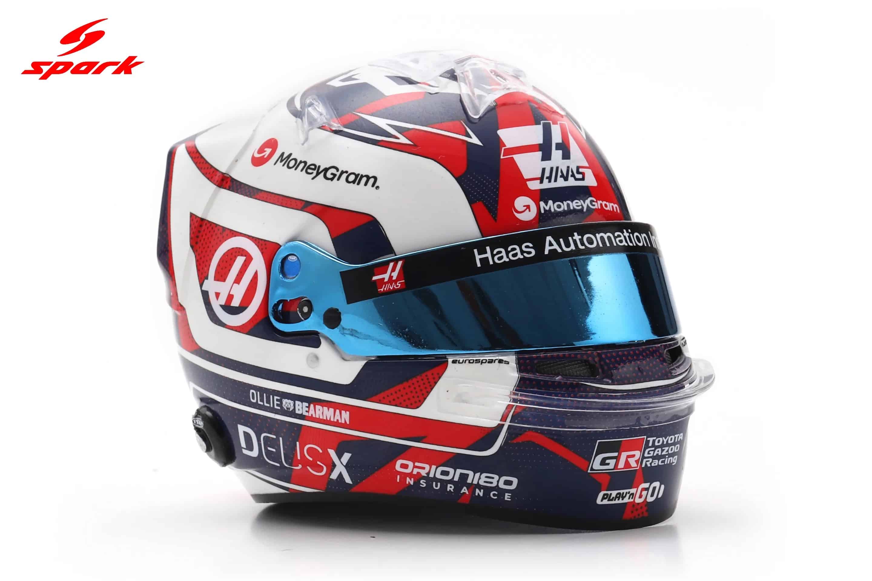 Spark 1:5 Ollie Bearman British GP 2025 Helmet Replica (5HF221) 3 Spark 1:5 Ollie Bearman British GP 2025 Helmet Replica (5HF221)