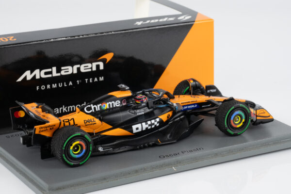 Spark 1:43 McLaren MCL39 No.81 Oscar Piastri Winner Belgian GP 2025 – front view