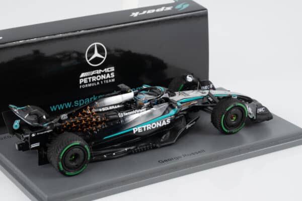 Spark 1:43 Mercedes-AMG W16 No.63 George Russell British GP 2025 (S9598) Resin Model 4 Spark 1:43 Mercedes-AMG W16 No.63 George Russell British GP 2025 – front view