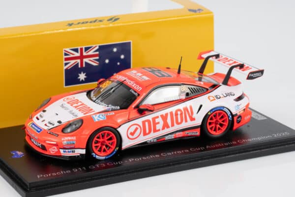 Spark 1:43 Porsche 911 GT3 Cup No.88 Dylan O'Keeffe Carrera Cup Australia Champion 2025 – rear view