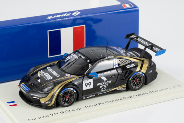 Spark 1:43 Porsche 911 GT3 Cup No.99 Marcus Amand Carrera Cup France Champion 2025 – front view
