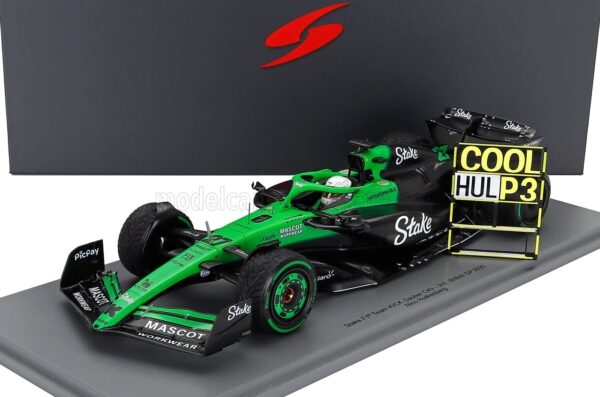 Spark 1:18 Kick Sauber F1 Stake C45 No.27 Nico Hulkenburg 1st Podium 3rd Place British GP 2025 with Pitboard (18S1012) Resin Model