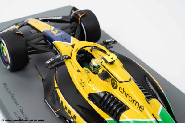 Spark 1:18 McLaren MCL38 Ayrton Senna Tribute #4 Lando Norris Monaco GP 2024 with Pitboard - Resin Model 17 Spark 1:18 McLaren MCL38 Ayrton Senna Tribute #4 Lando Norris Monaco GP 2024 with Pitboard - Resin Model
