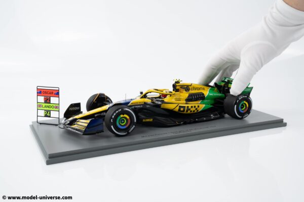 Spark 1:18 McLaren MCL38 Ayrton Senna Tribute #4 Lando Norris Monaco GP 2024 with Pitboard - Resin Model 13 Spark 1:18 McLaren MCL38 Ayrton Senna Tribute #4 Lando Norris Monaco GP 2024 with Pitboard - Resin Model