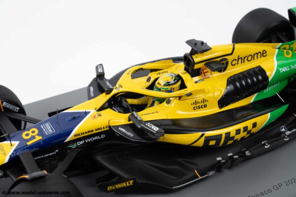 Spark 1:18 McLaren MCL38 Ayrton Senna Tribute #81 Oscar Piastri Monaco GP 2024 with Pitboard - Resin Model 17 Spark 1:18 McLaren MCL38 Ayrton Senna Tribute #81 Oscar Piastri Monaco GP 2024 with Pitboard - Resin Model