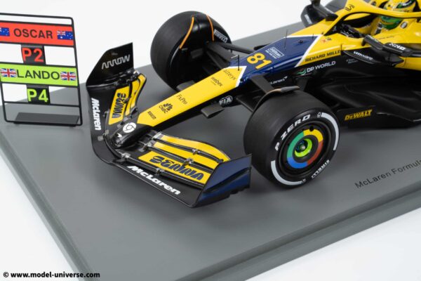 Spark 1:18 McLaren MCL38 Ayrton Senna Tribute #81 Oscar Piastri Monaco GP 2024 with Pitboard - Resin Model 20 Spark 1:18 McLaren MCL38 Ayrton Senna Tribute #81 Oscar Piastri Monaco GP 2024 with Pitboard - Resin Model