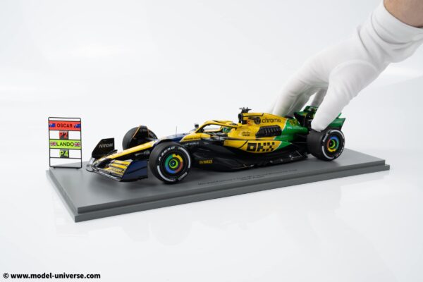 Spark 1:18 McLaren MCL38 Ayrton Senna Tribute #81 Oscar Piastri Monaco GP 2024 with Pitboard - Resin Model 14 Spark 1:18 McLaren MCL38 Ayrton Senna Tribute #81 Oscar Piastri Monaco GP 2024 with Pitboard - Resin Model