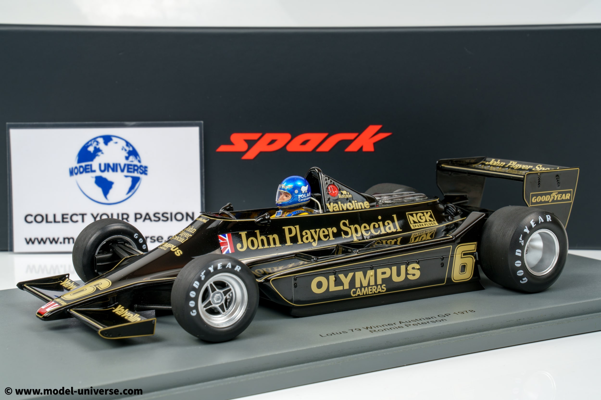 Spark - 1:18 Lotus 79 JPS No.6 Winner Austrian GP 1978 Ronnie Peterson - Resin Model 1 Spark - 1:18 Lotus 79 JPS No.6 Winner Austrian GP 1978 Ronnie Peterson - Resin Model