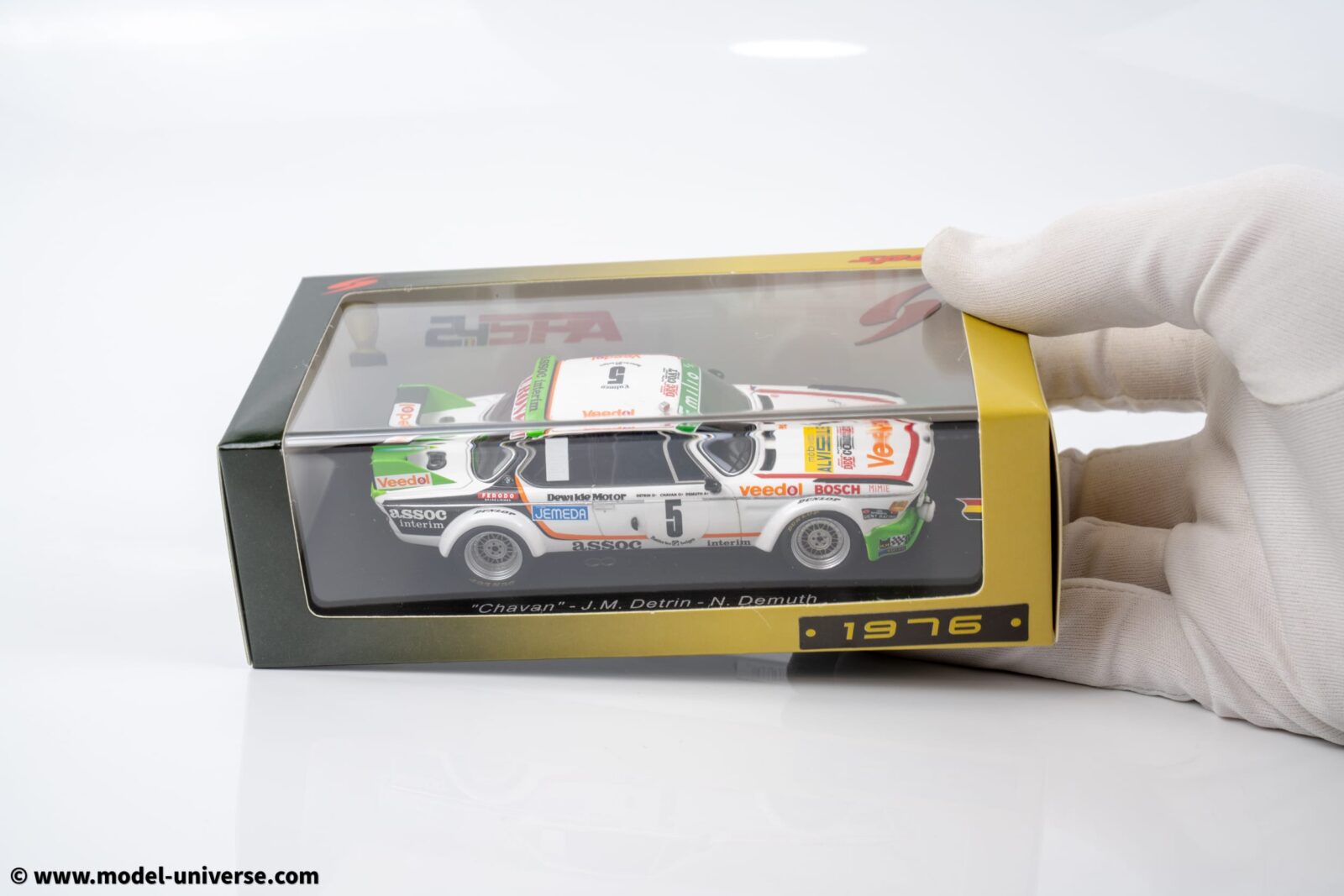 Spark - 1:43 BMW 3.0 CSL No.5 Winner 24h Spa 1976 - Resin Model