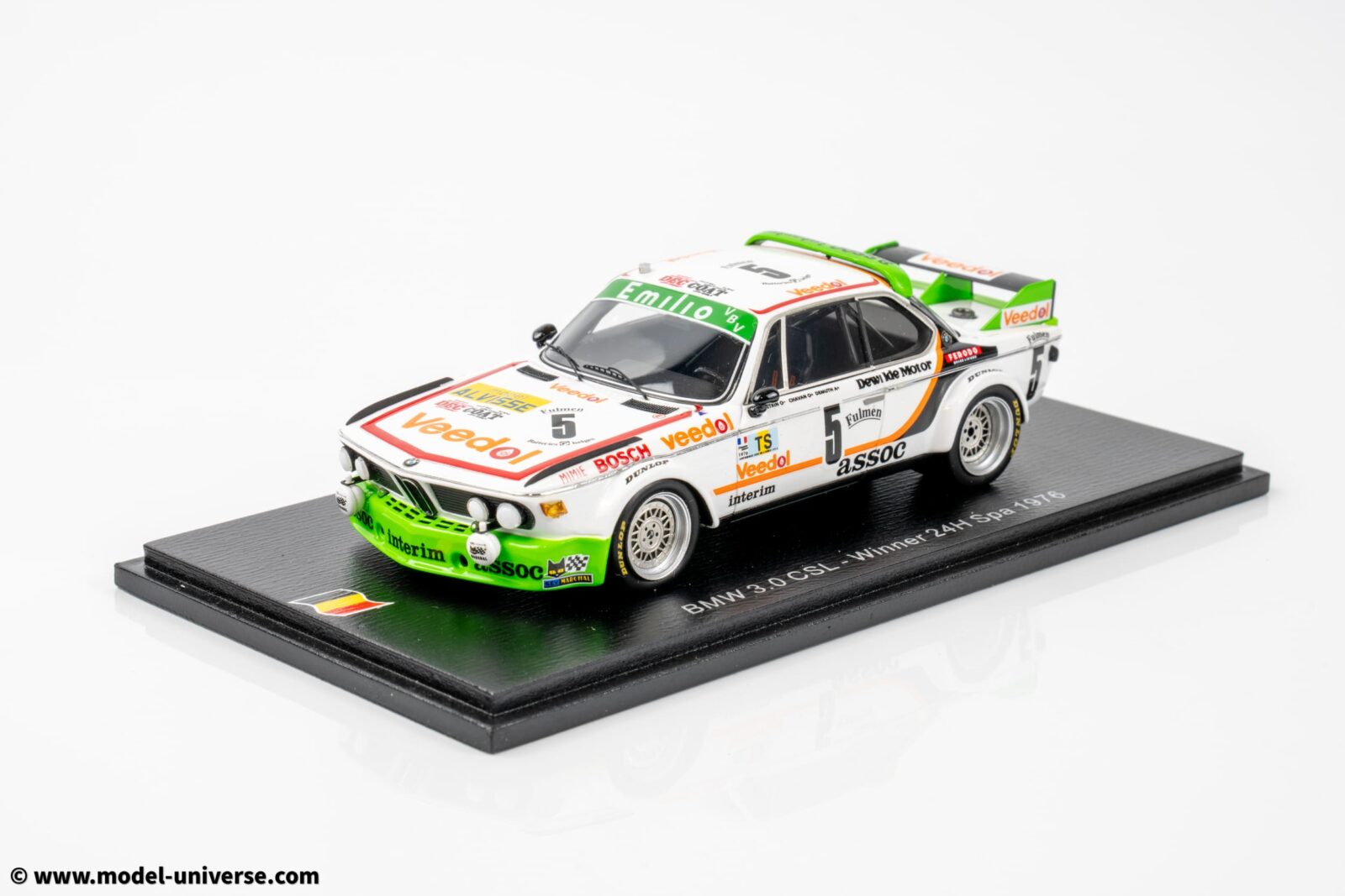 Spark - 1:43 BMW 3.0 CSL No.5 Winner 24h Spa 1976 - Resin Model