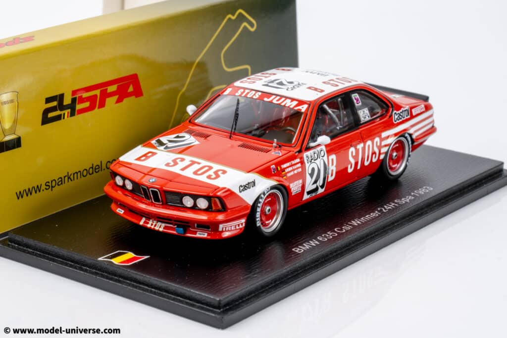 Spark - 1:43 BMW 635 CSI No.21 Winner 24h Spa 1983 Tassin, Heyer