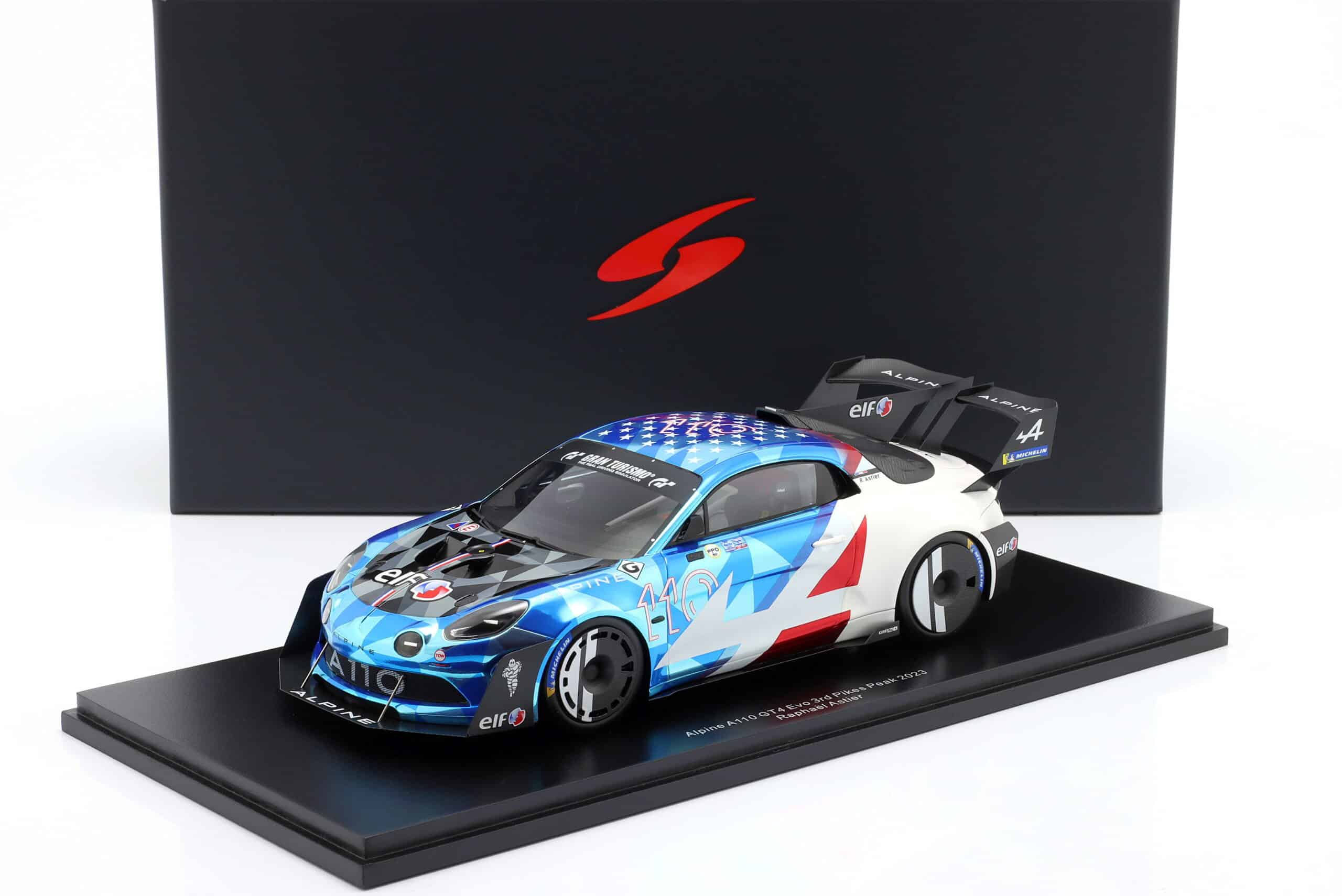 Spark 1:18 Alpine A110 GT4 Evo #110 3rd Pikes Peak 2023 Raphael
