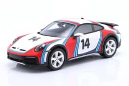 Spark - 1:18 Porsche 911 (992) Dakar Martini Livery No.14 - Porsche Exclusive Resin Model