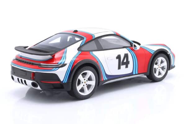 Spark - 1:18 Porsche 911 (992) Dakar Martini Livery No.14 - Porsche Exclusive Resin Model