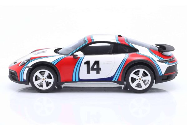 Spark - 1:18 Porsche 911 (992) Dakar Martini Livery No.14 - Porsche Exclusive Resin Model 9 Spark - 1:18 Porsche 911 (992) Dakar Martini Livery No.14 - Porsche Exclusive Resin Model