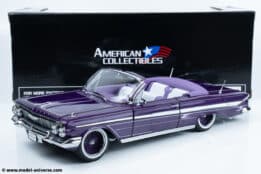 Sun Star - 1:18 Chevrolet Impala 1961 Open Convertible Lowrider Purple - Diecast Model