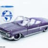 Sun Star - 1:18 Chevrolet Impala 1961 Open Convertible Lowrider Purple - Diecast Model