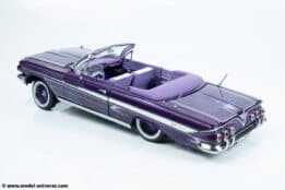 Sun Star - 1:18 Chevrolet Impala 1961 Open Convertible Lowrider Purple - Diecast Model