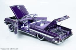Sun Star - 1:18 Chevrolet Impala 1961 Open Convertible Lowrider Purple - Diecast Model