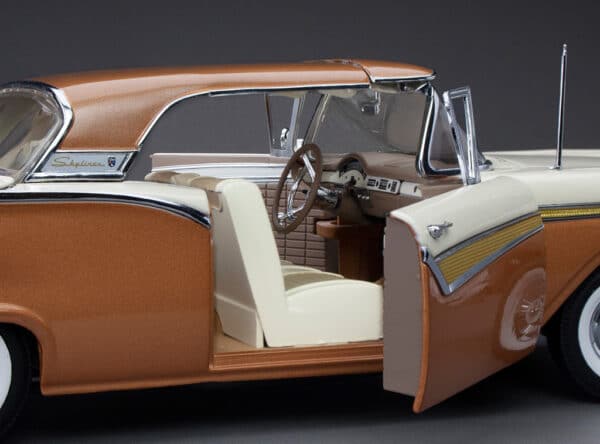 sun star ford fairlane 500 skylinder bronze colonial white 1957 diecast model 1349 image4