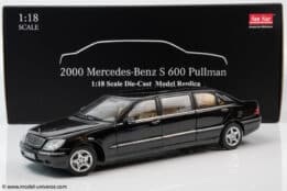 Sun Star - 1:18 Mercedes S600 (V220) Pullman Black (2000) - Diecast Model