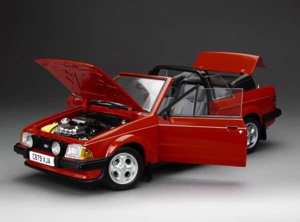 Sun Star 1:18 Ford Escort XR3i Cabrio Sunburst Red RHD (4989R) Diecast Model 19 Sun Star 1:18 Ford Escort XR3i Cabrio Sunburst Red RHD (4989R) Diecast Model